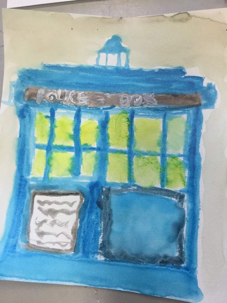 768x1024 Tardis Watercolor Painting Doctor Who Amino - Tardis Watercolor