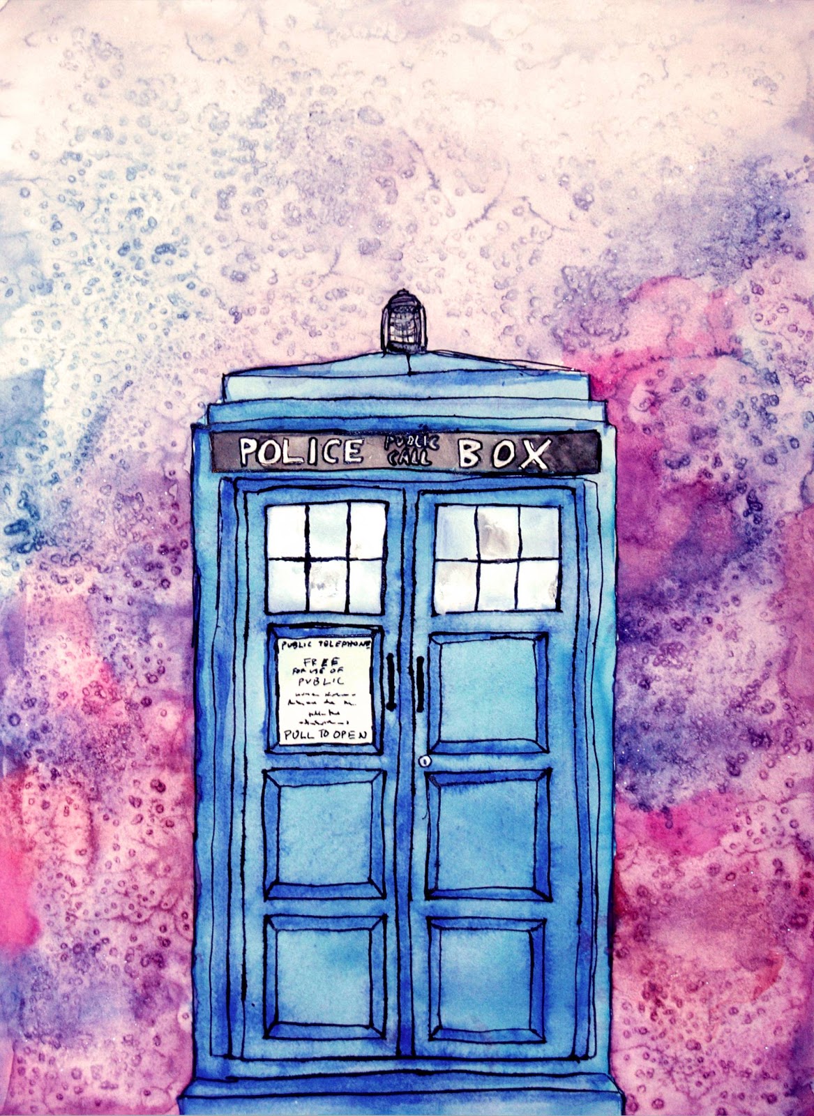 1167x1600 Taz Ap Art 2013 - Tardis Watercolor
