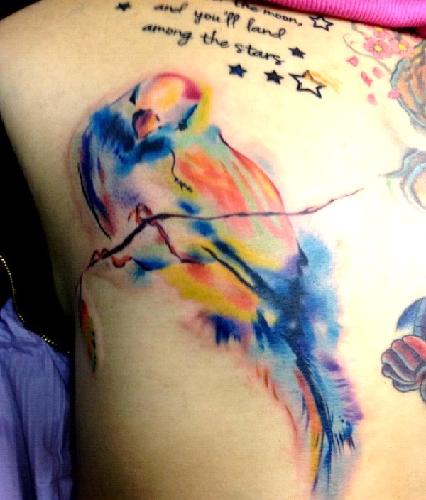 600x704 Amazing Watercolor Painting Tattoos - Tattoo Watercolor Painting