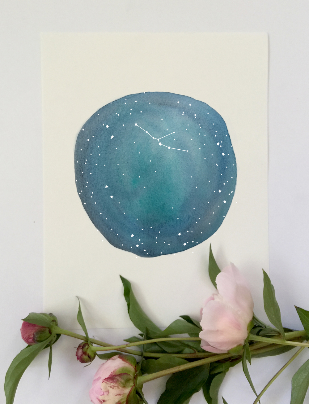 1000x1304 Taurus Print - Taurus Watercolor