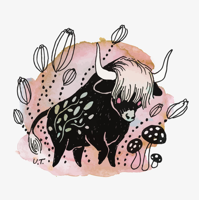 650x651 Vector Taurus, Taurus, Vector Constellation, Watercolor Png And - Taurus Watercolor