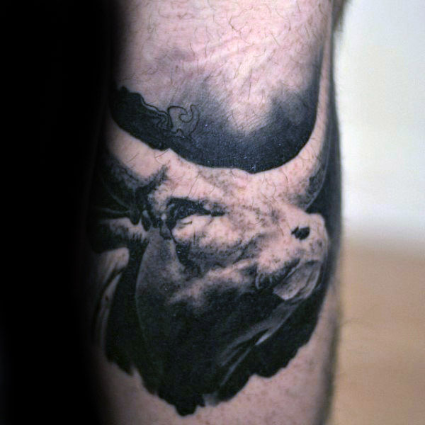 600x600 75 Taurus Tattoos For Men - Taurus Watercolor Tattoo