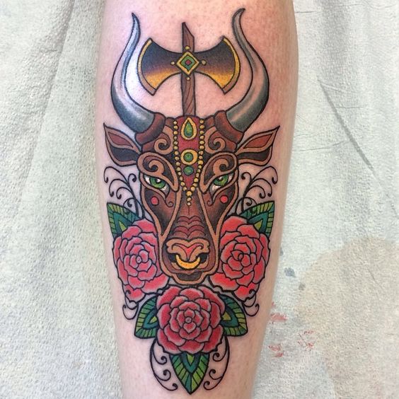 564x564 Bull Tattoo Top 169! The Best Bull Tattoos Ever Inked On Skin - Taurus Watercolor Tattoo