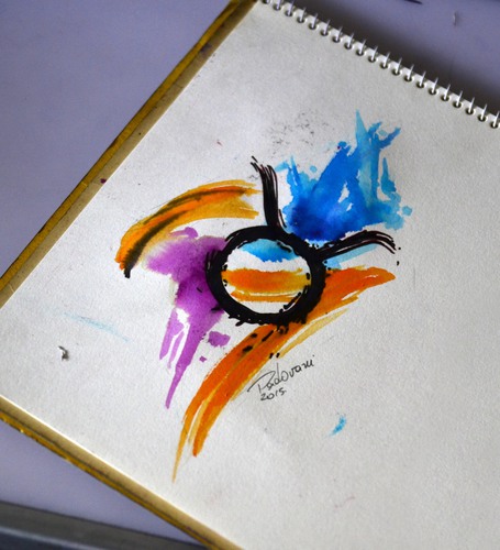 455x500 Fotolog - Taurus Watercolor Tattoo