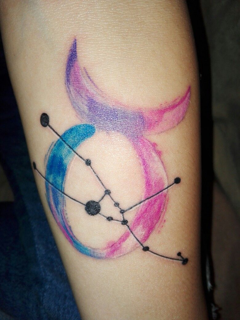 780x1040 Tattoo - Taurus Watercolor Tattoo
