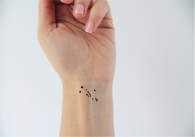 642x452 6 Taurus Zodiac Temporary Tattoos Taurus Tattoo Taurus Etsy - Taurus Watercolor Tattoo