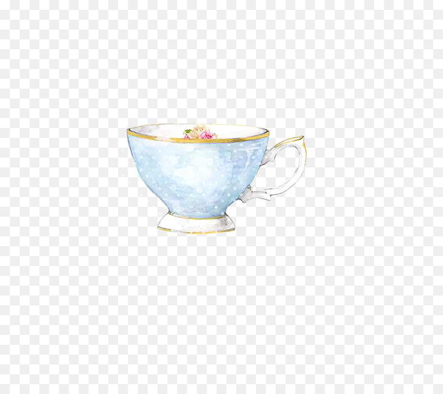 900x800 Tea Watercolor Painting Saucer - Tea Watercolor