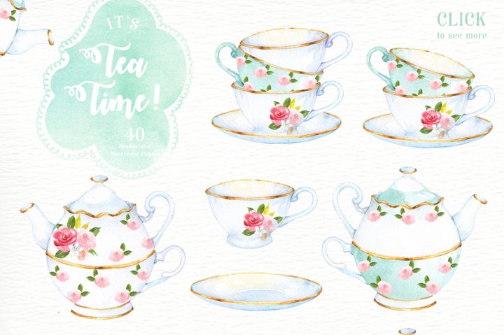 720x479 Tea Clipart Watercolor Cute Borders, Vectors, Animated, Black And - Tea Watercolor