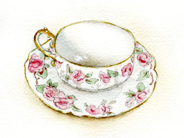 640x480 Tea Party How To Draw A Teacup And Paint Details Gets Her - Teacup Watercolor