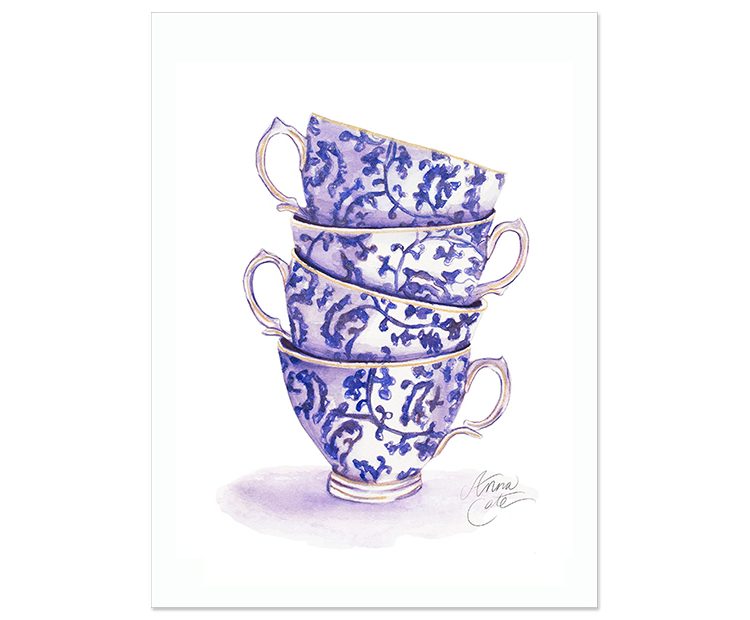 750x620 Watercolor - Teacup Watercolor