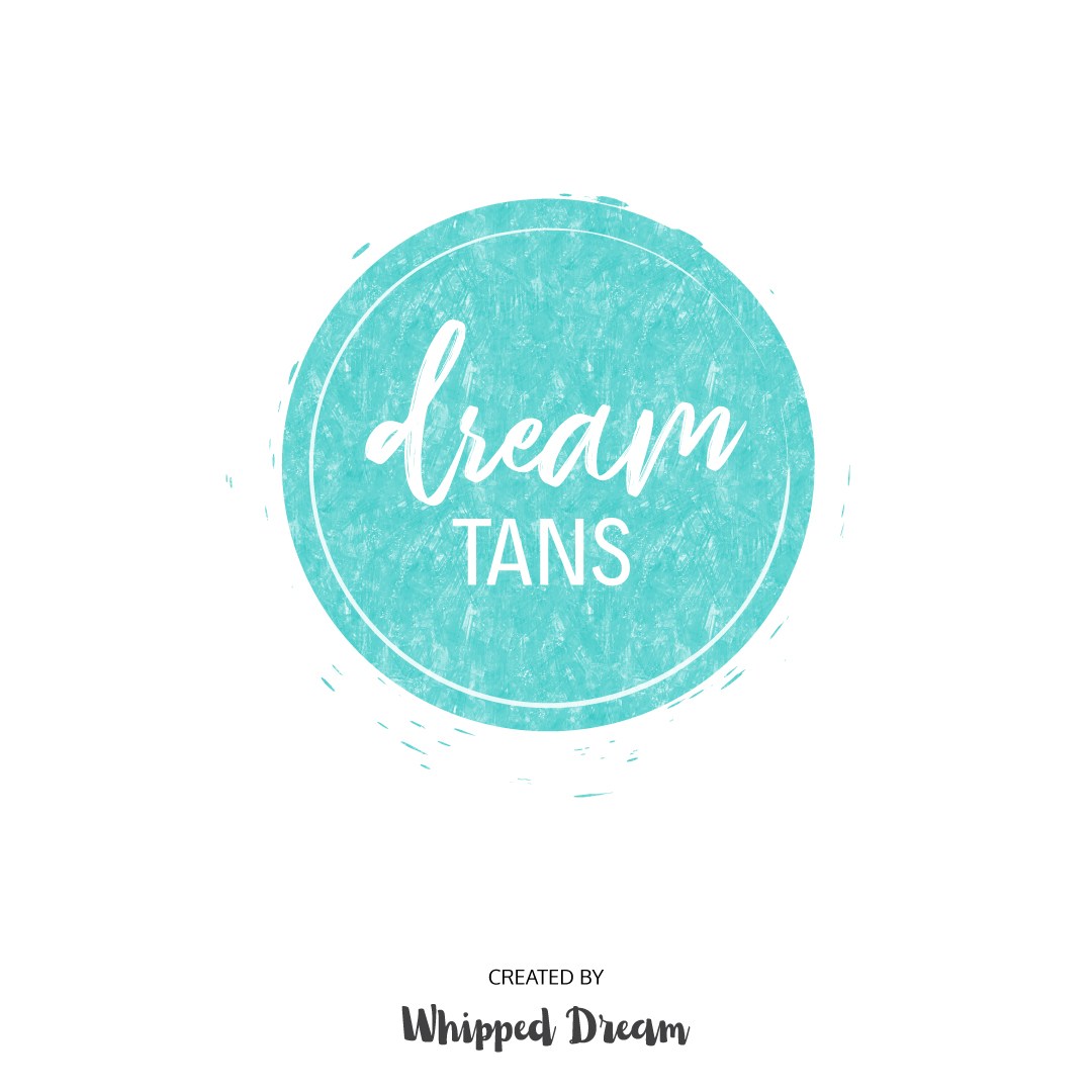 1080x1080 Teal Watercolor Circle Premade Logo - Teal Watercolor