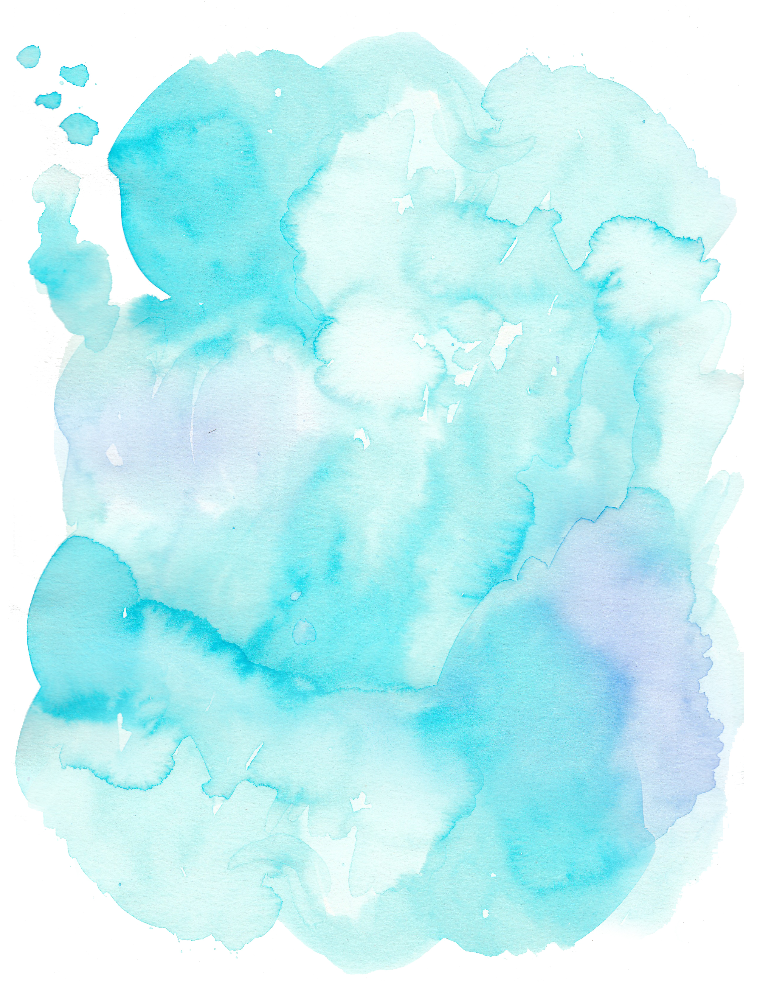 2550x3300 Watercolor Backgrounds Salty Kai - Teal Watercolor