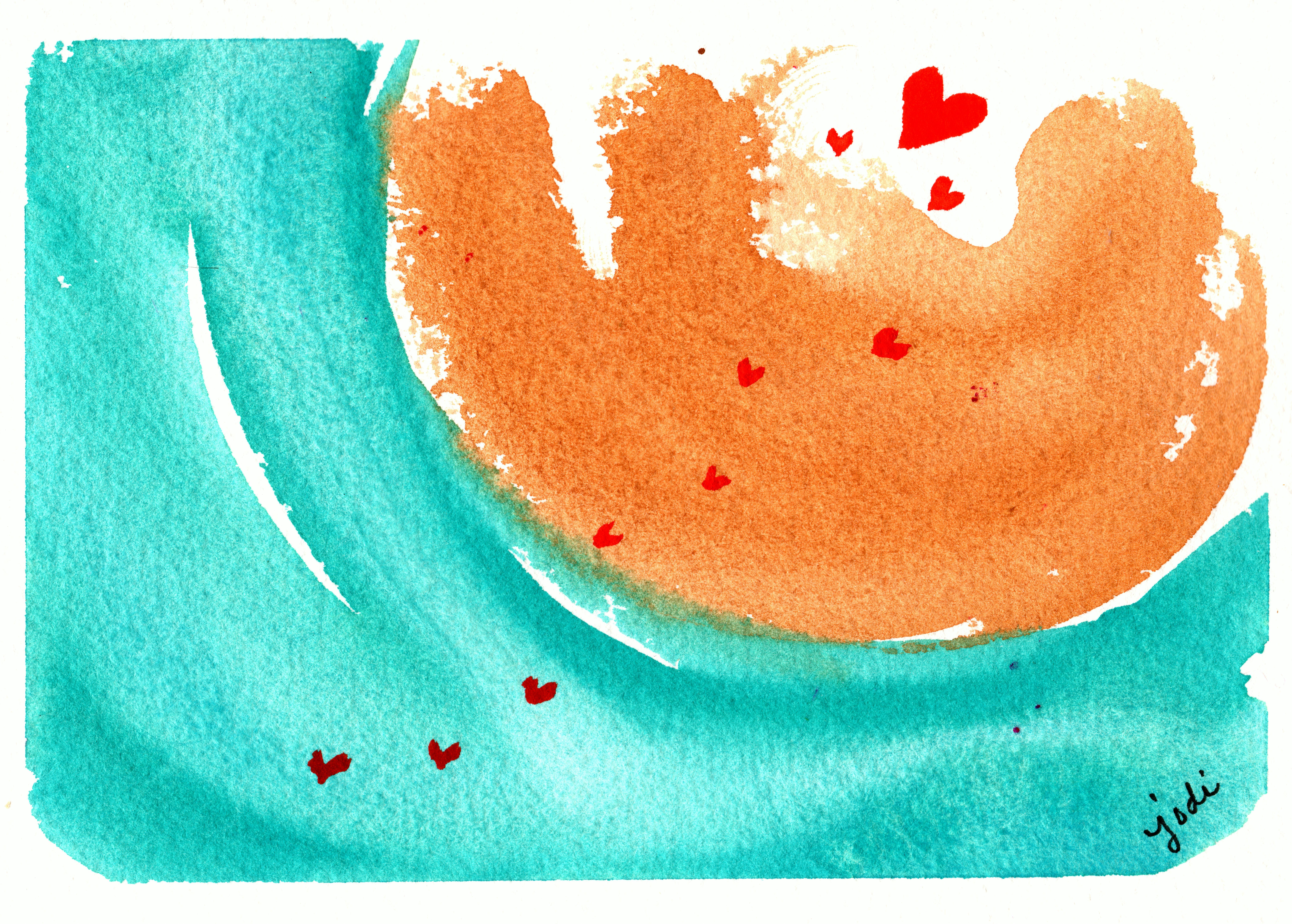 8293x5932 July 2016 The Creative Life In Between - Teal Watercolor