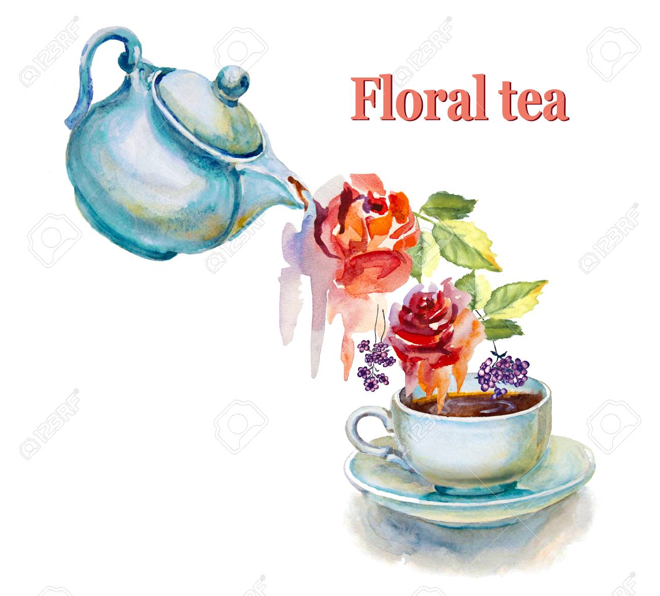 1300x1174 Watercolor Clipart Teapot - Teapot Watercolor