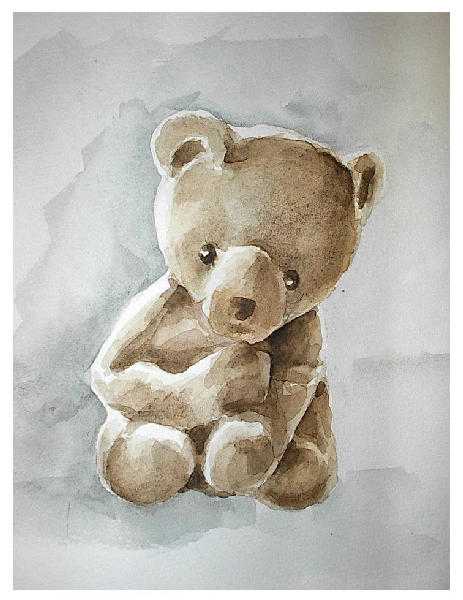 Teddy Bear Watercolor at PaintingValley.com | Explore collection of ...