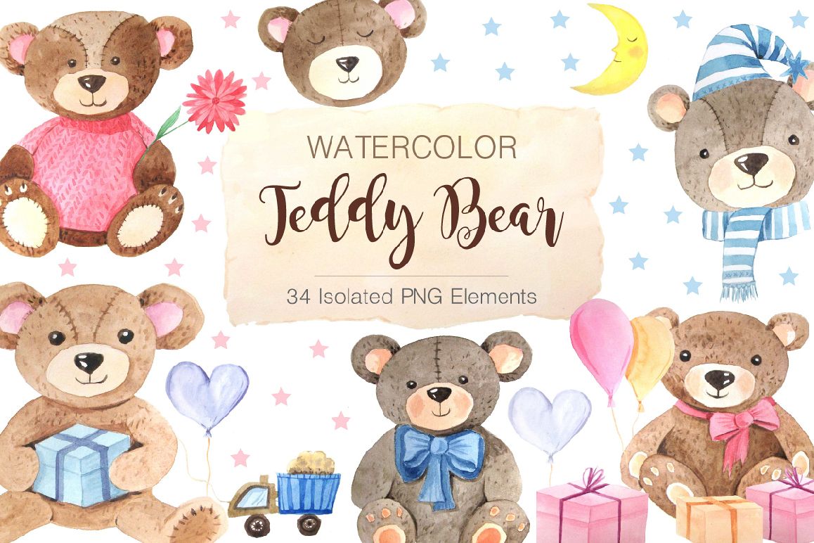 1158x772 Watercolor Teddy Bears - Teddy Bear Watercolor