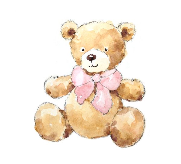 600x543 How To Create A Cute Teddy Bear Painting In 4 Steps Wattercolor - Teddy Bear Watercolor