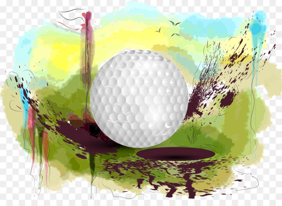 900x660 Golf Course Golf Ball Golf Club - Tennis Watercolor