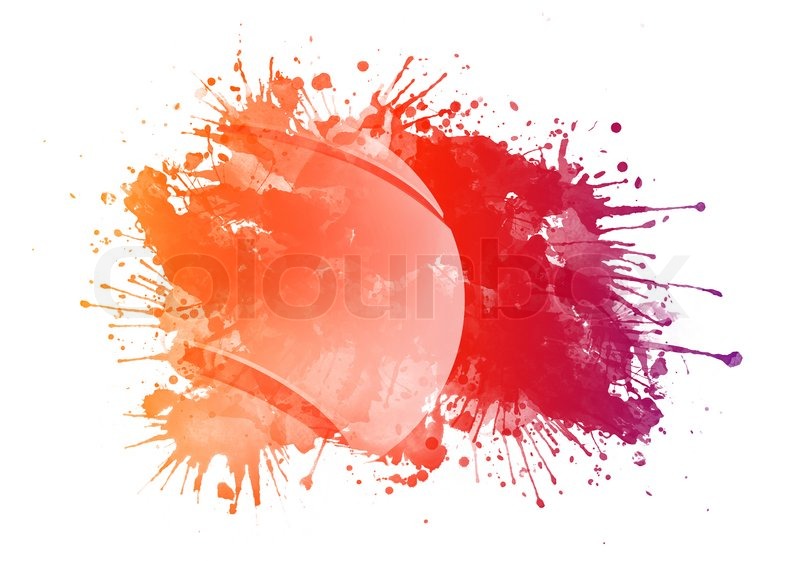 800x561 Tennis Ball In Watercolor Isolated On White Background. Stock - Tennis Watercolor