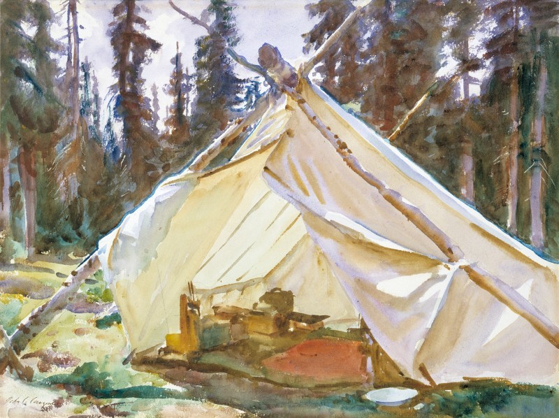 800x598 Tent In The Rockies By John Singer Sargent - Tent Watercolor