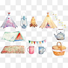 260x260 Camping Illustrations Png Images Vectors And Psd Files Free - Tent Watercolor