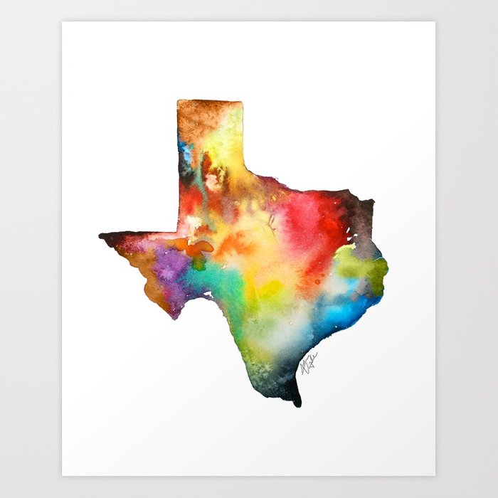 Texas Watercolor at PaintingValley.com | Explore collection of Texas ...