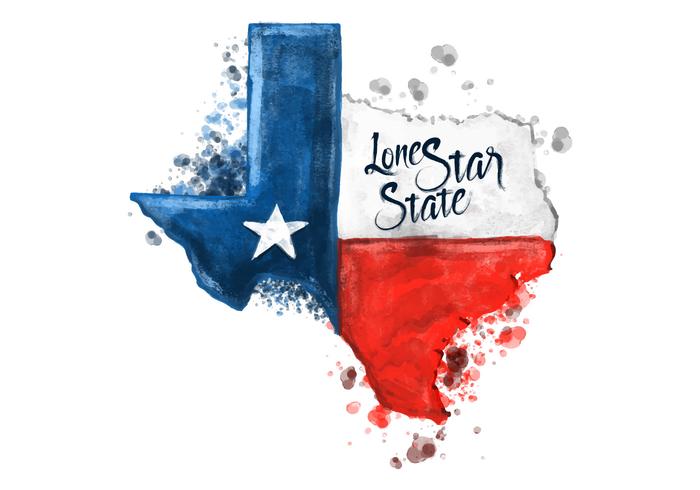 700x490 Texas Map Watercolor Vector - Texas Watercolor