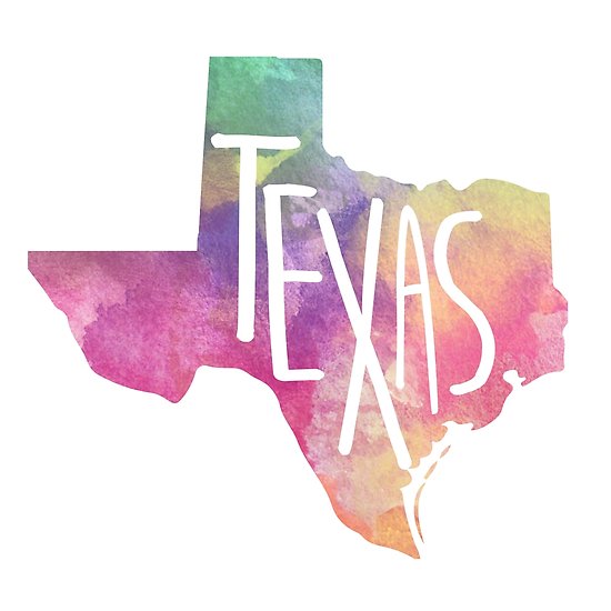 550x550 Texas Watercolor Posters By Designs111 Redbubble - Texas Watercolor