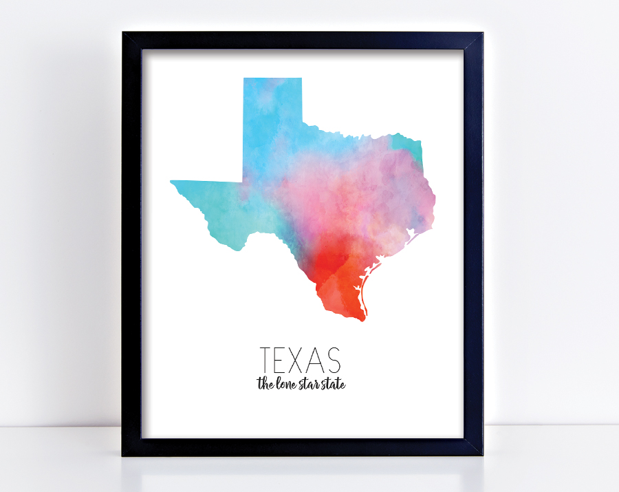 Texas Watercolor at PaintingValley.com | Explore collection of Texas ...