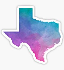 210x230 Texas Watercolor Stickers Redbubble - Texas Watercolor