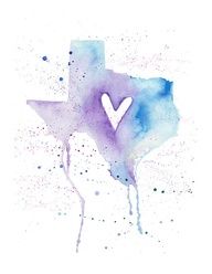 192x248 5x7 Or 8.5x11 - Texas Watercolor