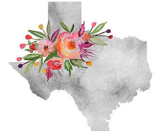 340x270 Texas Watercolor Etsy - Texas Watercolor