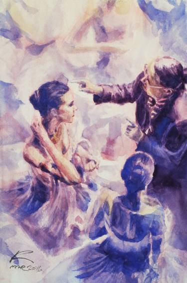 375x569 Original People Watercolor Paintings From Thailand Saatchi Art - Thailand Watercolor