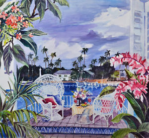 300x278 View Of Lagoon In Koh Samui 16 Original Thailand Landscape - Thailand Watercolor