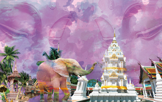 650x409 Watercolor Buddha, Thailand Travel Posters, Background, Psd - Thailand Watercolor