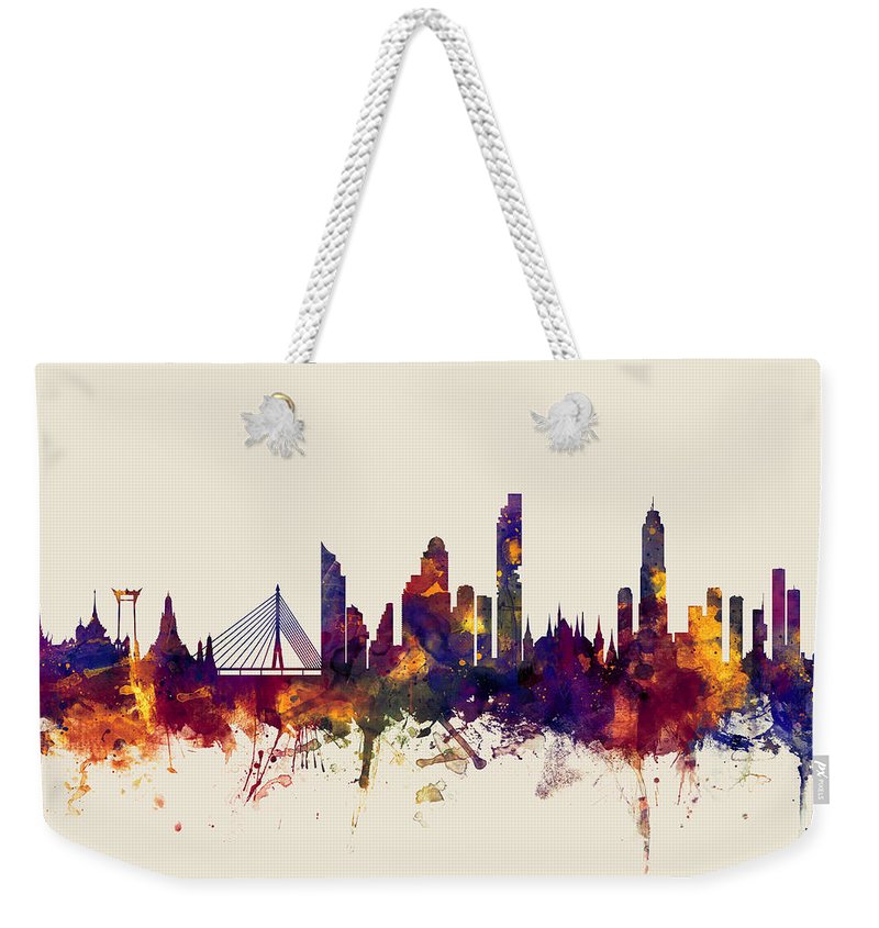 800x845 Watercolour, Watercolor, Urban, Bangkok, Bangkok Skyline, Bangkok - Thailand Watercolor