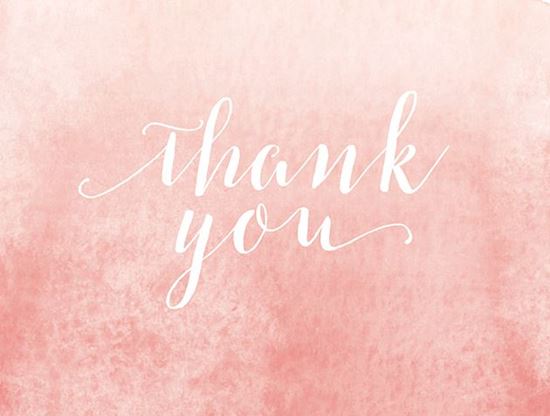 550x416 Note Card All Watercolor Thank You - Thank You Watercolor