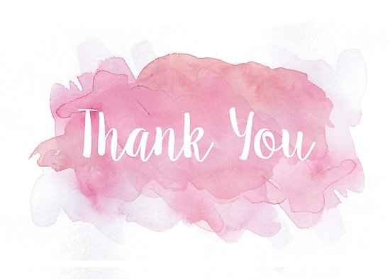 550x394 Thank You Watercolor Greeting Card Photographic Prints By - Thank You Watercolor