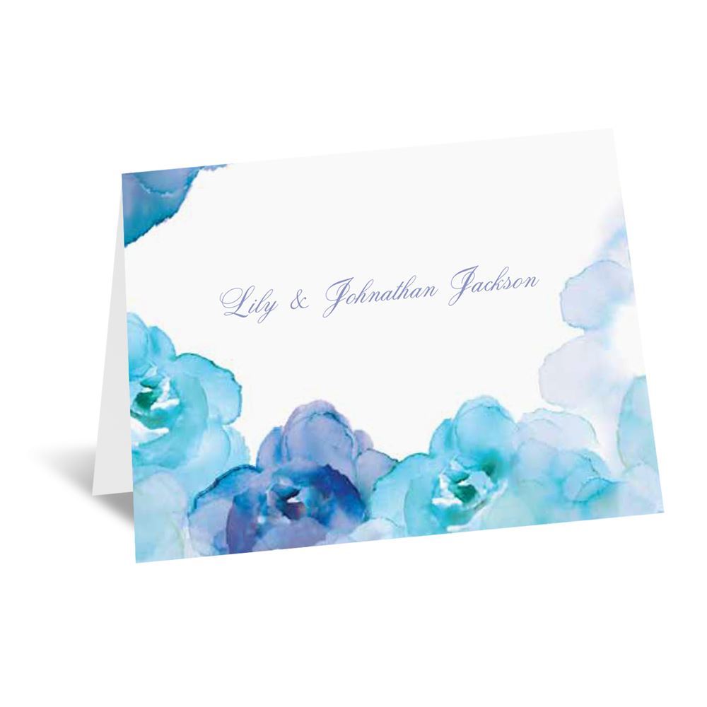 1000x1000 Watercolor Roses Thank You Card And Envelope Invitations By Dawn - Thank You Watercolor