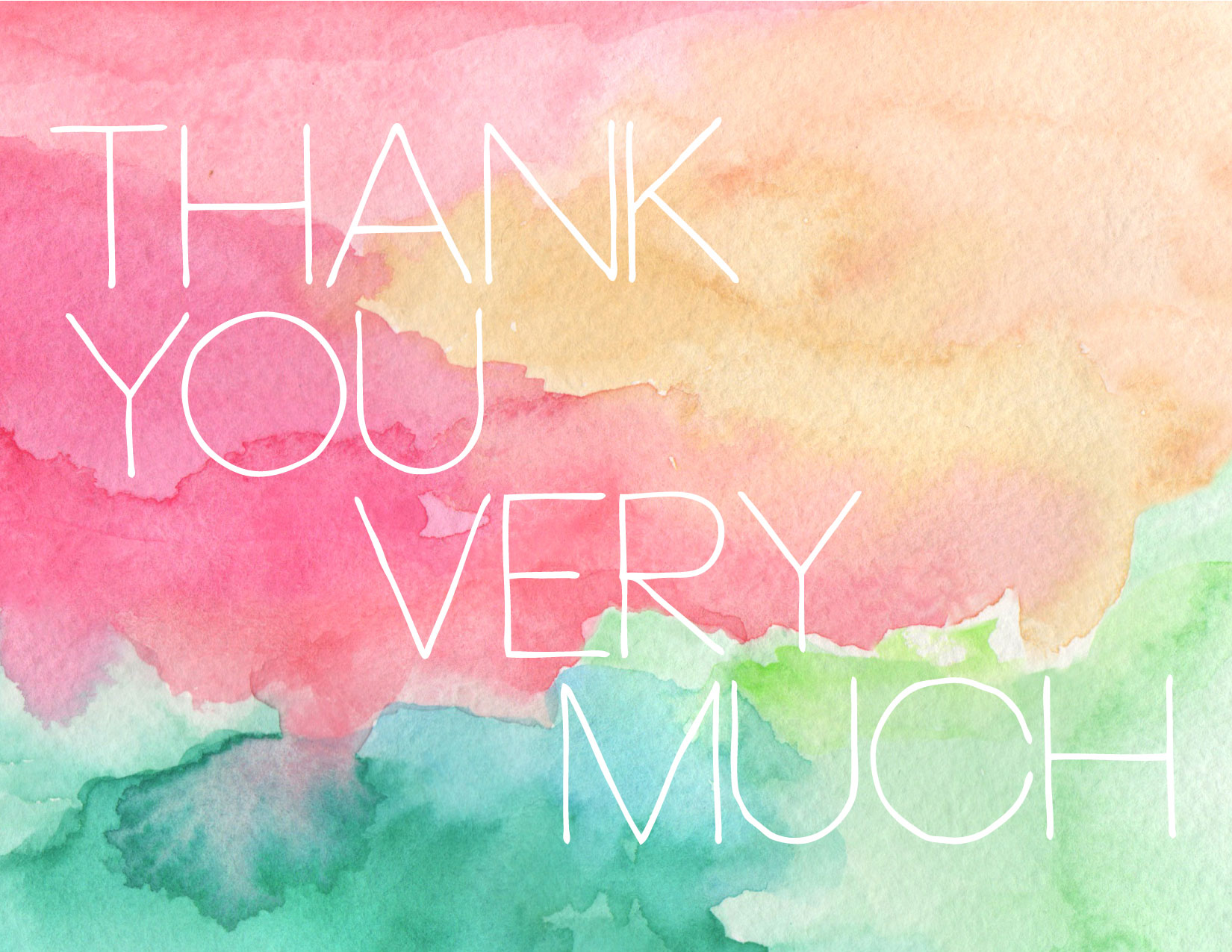 1650x1275 Watercolor Thank You Arelor - Thank You Watercolor