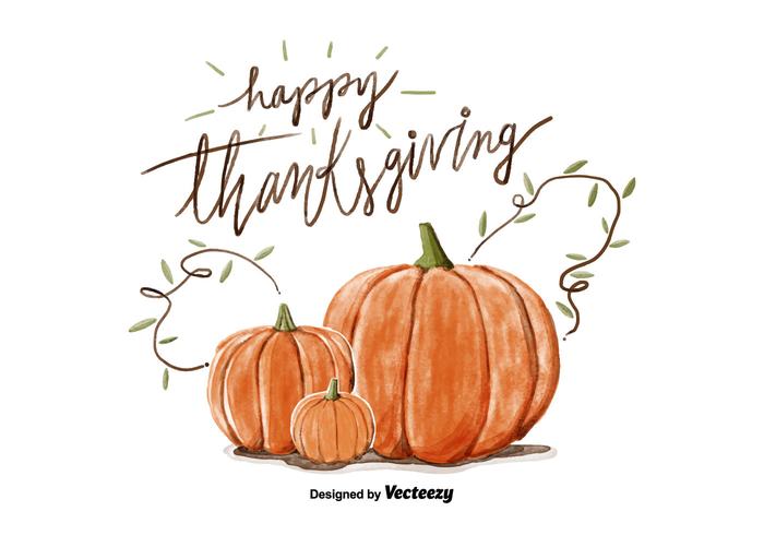 700x490 Thanksgiving Pumpkin Watercolor Vector - Thanksgiving Watercolor