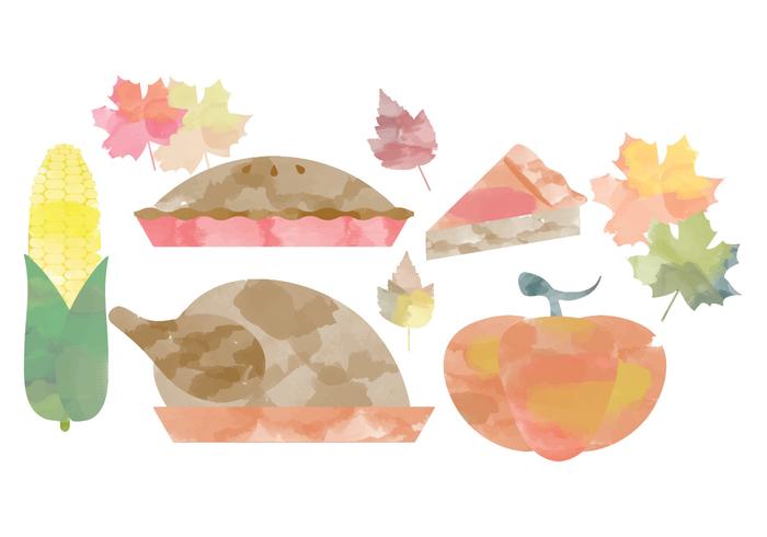 700x490 Thanksgiving Watercolor Vectors - Thanksgiving Watercolor