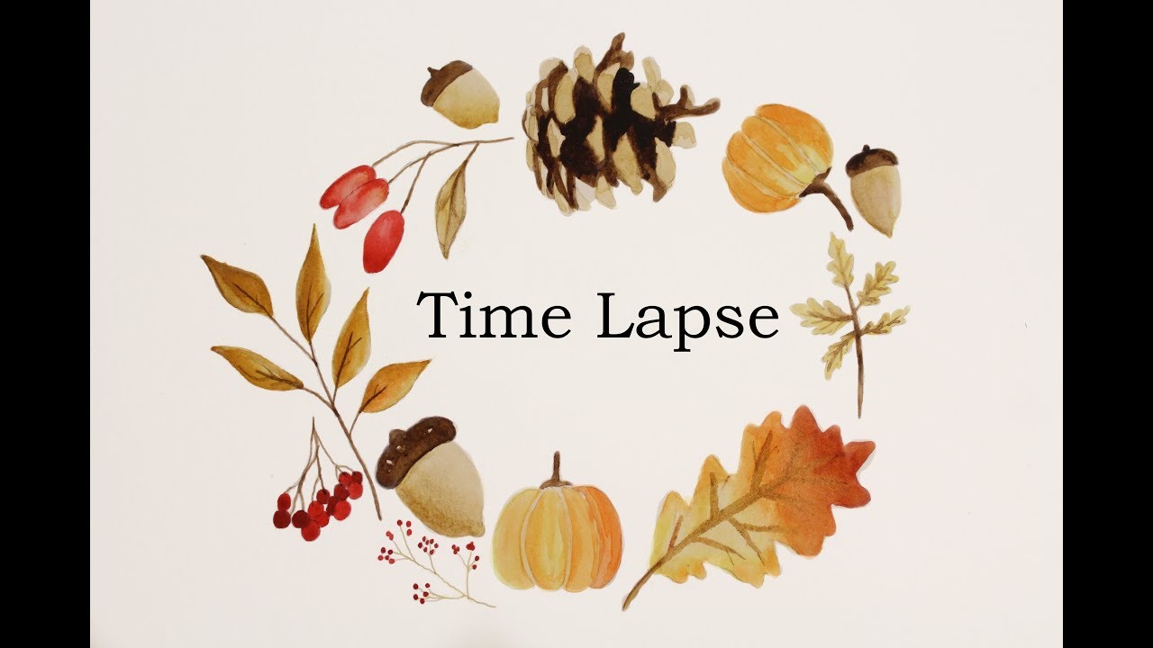 1280x720 Thanksgiving Wreath - Thanksgiving Watercolor