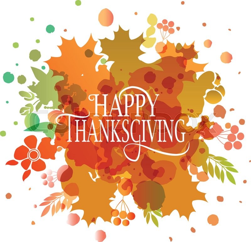 800x771 Watercolor Design Style Happy Thanksgiving Day Logotype, Badge And - Thanksgiving Watercolor