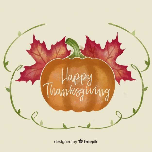 626x626 Watercolor Thanksgiving Day Background Vector Free Download - Thanksgiving Watercolor