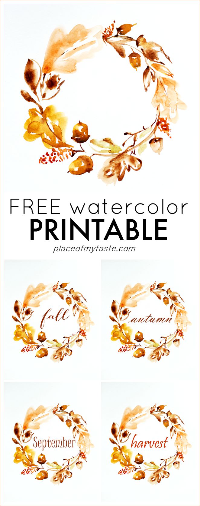 662x1671 Free Watercolor Thanksgiving Printable - Thanksgiving Watercolor