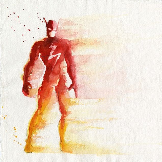 636x636 The Flash Watercolor By Blule The Flash Watercolor - The Flash Watercolor
