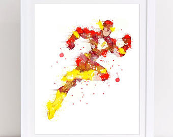 340x270 The Flash Watercolor Etsy Se - The Flash Watercolor