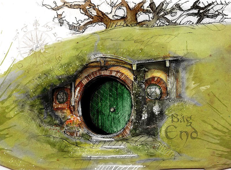 800x589 Geek Art Gallery Paintings The Hobbit Watercolor Series - The Hobbit Watercolor