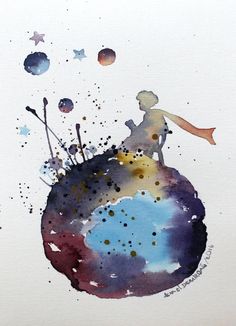 The Little Prince Watercolor at PaintingValley.com | Explore collection ...